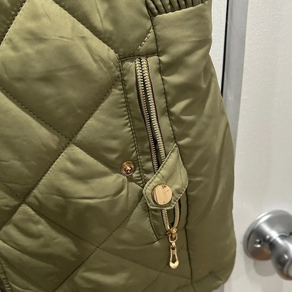 Hermes Scarf Upcycled into an Olive Vest - Picture 7 of 10